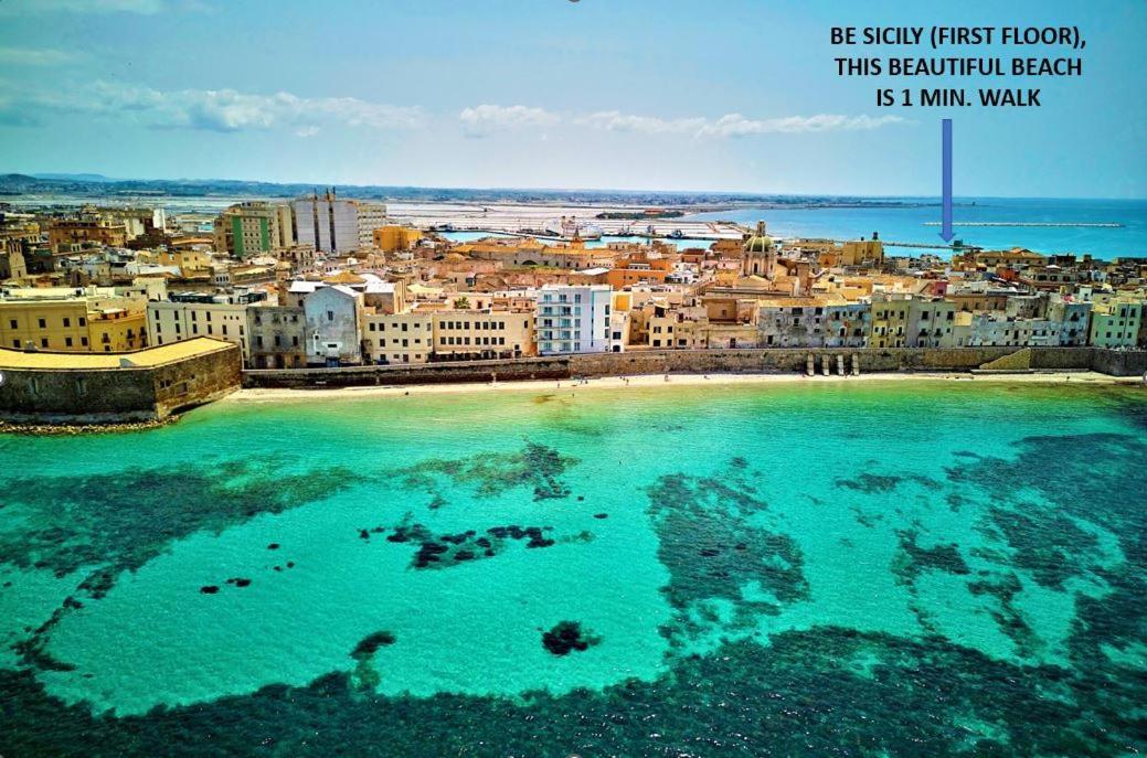 Be Sicily - In The Center 80 Mt From The Beach - In Centro Sul Mare - 70 Mq Trapani Kültér fotó